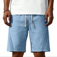 thumbnail image 4 of Admvng Men's Shorts Casual Lightweight Big & Tall Drawstring Elastic Waist Gym Shorts with Pockets, 4 of 6