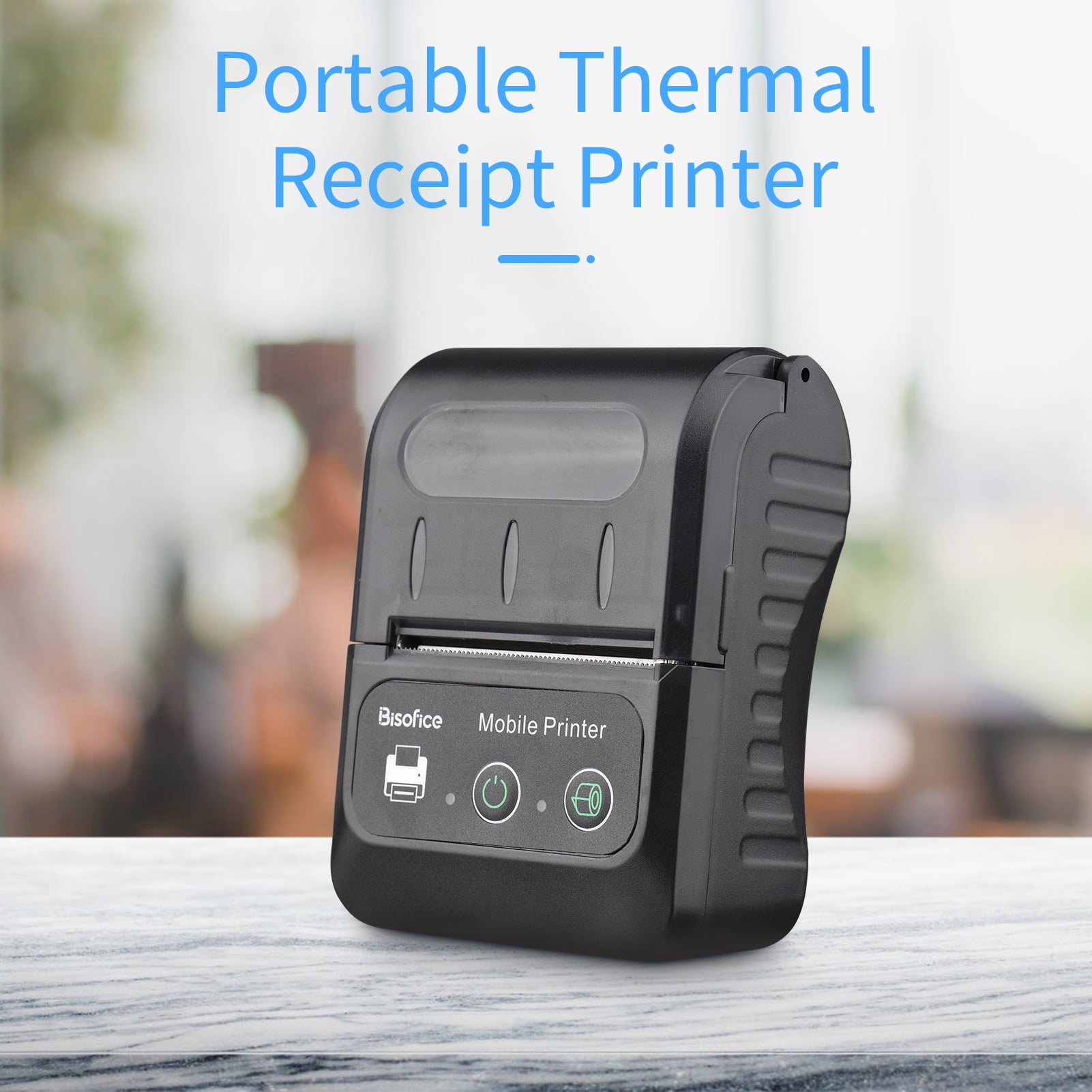 Bisofice Label printer,11 Thermal Paper Pocket Printers 11 Portable 58mm Receipt Thermal Printer 2 Receipt Thermal Printer Mobile Pocket Printers Thermal Paper Roll Printers 11 Thermal Market KOEB
