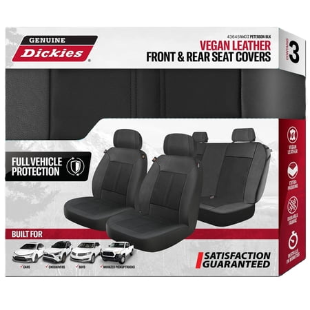 GENUINE DICKIES 3-PIECE PETERSON SEAT COVER SET, BLACK