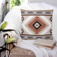 thumbnail image 3 of Pillow Covers 26x26 Set of 2, Brown Gray Boho Throw Pillow Covers Decorative Couch Cushion Cover, Southwestern Ethnic Abstract Geometric Microfiber Soft Square Pillowcases for Bedroom Sofa, 3 of 7