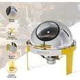 thumbnail image 6 of ROVSUN 6 Qt Stainless Steel Roll Top Chafing Dishes with Glass Window (2 Count), 6 of 9