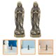 thumbnail image 4 of 2 piezas mini tamaño santa dama escultura latón de la estatua María estatua miniatura diosa de la diosa del escritorio Virgen María Estatua Católica Virgen María Figurina Decoración de la mesa, 4 of 6