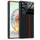 thumbnail image 1 of For ZTE nubia Z60 Ultra Case Leather + PC Hard Phone Cover Carbon Fiber Texture - Black Yellow, 1 of 4