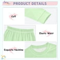 thumbnail image 4 of joogoo Solid Light Green 2 Piece Long Sleeve Tee and Pants Cotton Pajama Set 8Y, 4 of 7
