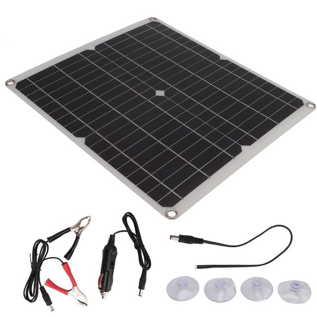 W Solar Panel Kit,Outdoor Portable Solar Panel Monocrystalline Solar Panel V Solar Panel Kit Streamlined Design