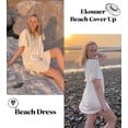 thumbnail image 3 of EKOUAER Swimsuit Cover Ups for Women Lace Crochet V-Neck Bikini Beach Coverups Dress for Swimwear Bathing Suit, 3 of 6