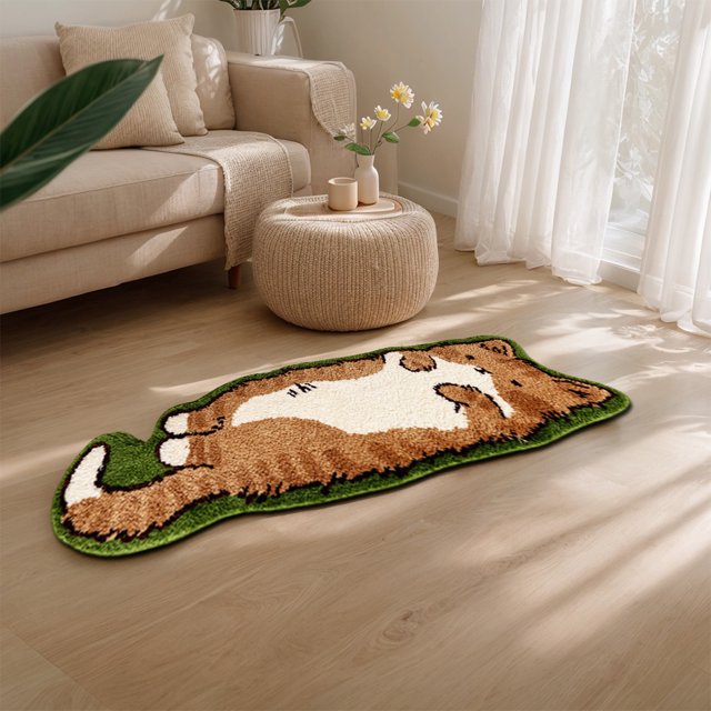 Alfombra en forma de gato Alfombra sin deslizamiento de la alfombra irregular alfombra de alfombra alfombra alfombra alfombra para sala de estar sala de estar sala de vivero.
