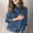 Blue women turtleneck sweater a1, variant on Women's Turtleneck Knitted Sweater Long Sleeve Elegant Casual Tops Cozy Chunky Pullover Fall Winter Slim Fit Knitwear Blouses for Business Office Work Daily Wear, Black 2XL
