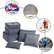 thumbnail image 1 of Bolsas De Almacenamiento De Viaje 6 unids/set bolsa de almacenamiento de equipaje bolsa de embalaje de viaje para ropa interior de zapatos (gris), 1 of 5