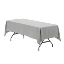 Your Chair Covers - 60 x 102 Inch Rectangular Polyester Tablecloth Gray