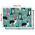 thumbnail image 5 of Border Collie Dog and Flower Florals Summer Placemats Table Placemats Set Of 6-Linen Kitchen Washable Placemats Table Mats 11.8"x17.7"Non-Slip Heat Resistant, 5 of 5