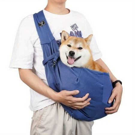 Portable Pet Sling Carrier - Adjustable Strap  Large Capacity Dog Bag for Easy Travel and Comfortable Carrying