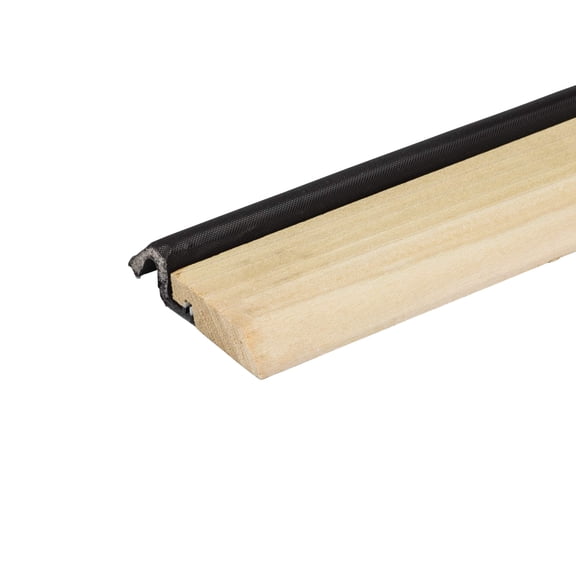 Streamline Pattern Door Stop Set, with Q-LON Weatherstrip 2-7 FT (84") Pieces and 1-3 FT (37") Piece (Black Q-LON WEATHERSTRIP)