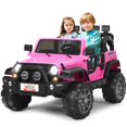 thumbnail image 2 of Patiojoy 12V Electric Kids Ride On Truck Toys 2 Seater Jeep Car with Remote Control Pink, 2 of 10