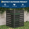 thumbnail image 2 of 2 Panels No-Dig Outdoor Privacy Screen Fence,49 x 38 in Weather-Resistant Aluminum Frame, No-Dig Installation with Ground Stakes for Patio, Yard, Trash Can & Pool Equipment Enclosure, 2 of 7