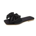 thumbnail image 2 of Cethrio Flat Sandals for Women Casual Summer Bow Black Sandals Shoes Size 39, 2 of 6