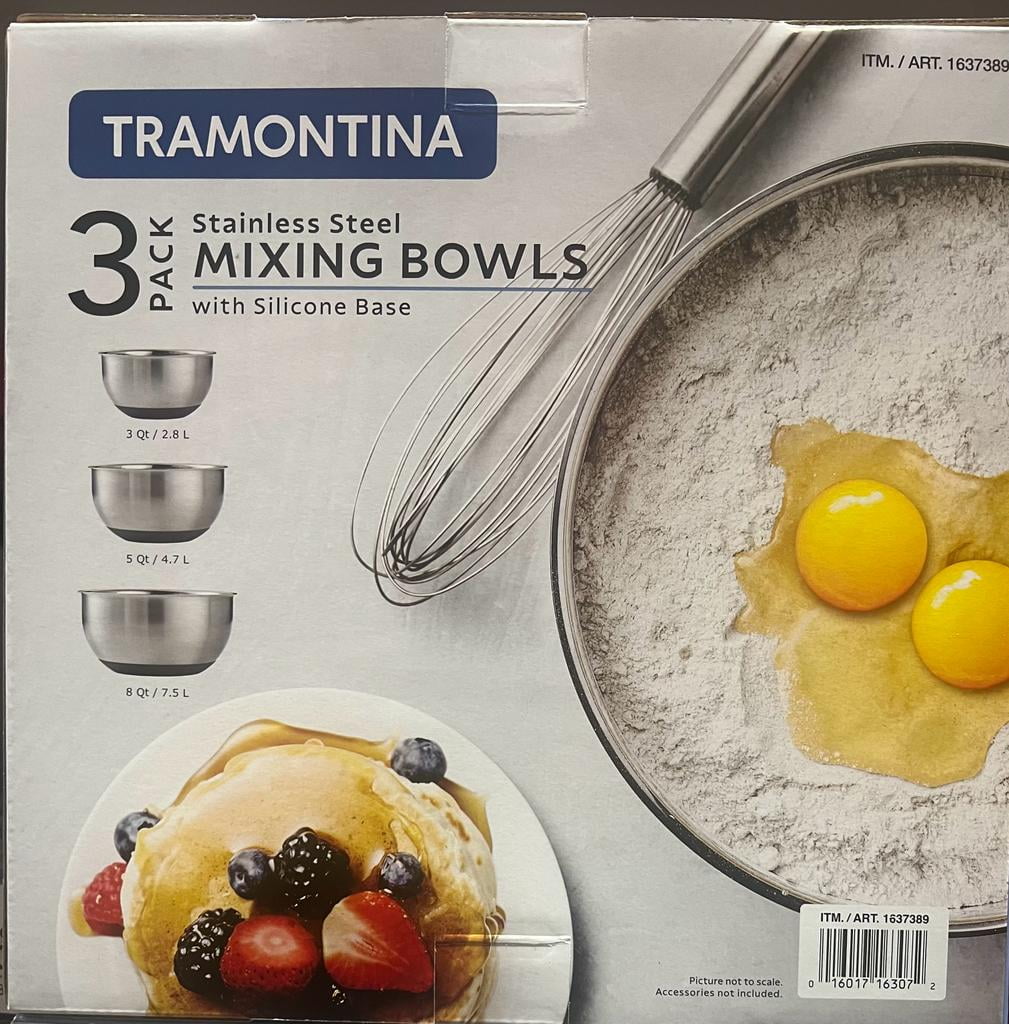 Tramontina Gray 10-Piece Covered Mixing Bowl Set