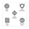 thumbnail image 5 of Elite Home Set of Satin Polyester Bed Sheets, King, Snow Leopard Print, 5 of 5