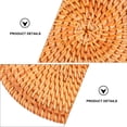 thumbnail image 4 of Manteles individuales de ratán con aislamiento térmico para mesa de comedor, tazas de bebida aisladas, almohadillas tejidas, decoración estética para habitación de mujer, interior de madera, 4 of 6