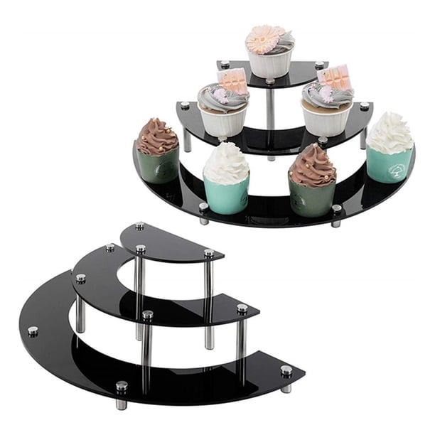 Soportes cakes Elevadores de acrílico Yotijar para exhibición de postres 3 niveles