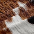 thumbnail image 4 of Manfei Vintage Cow Spot Shower Curtain 72Wx72L,Rustic Farm Animal Bathroom Curtain,Brown White Black, 4 of 6