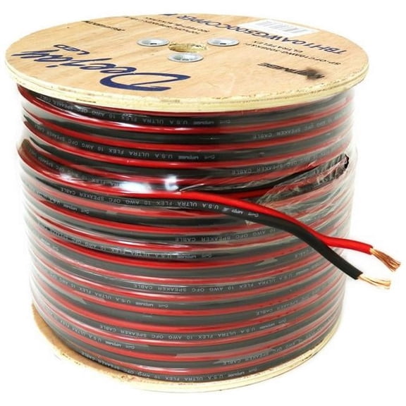 10 Gauge 30 CCA 500 ft. Speaker Copper Wire, Pink & Black
