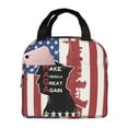 thumbnail image 1 of Flag Day Insulated Lunch Bag for Women Men , Reusable Cute Lunch Bags for Picnic School Work Office Soldiers Silhouettes, 1 of 8