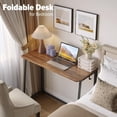 thumbnail image 3 of Small Foldable Computer Desk Writing Study Desk Easy Assembly Space-Saving Foldable Laptop Table Writing Workstation for Home Office, 3 of 5