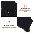 thumbnail image 6 of Aideaone Girls Ballet Dance Dress Toddler Leotards Ruffle Sleeve Shiny Ballet Tutu Skirt Black 2-9T, 6 of 7