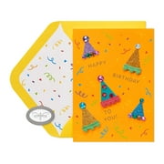 Papersong Premium Birthday Card (Confetti and Party Hats)