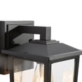 thumbnail image 3 of LNC Outdoor Wall Sconce,1-Light Black Lantern Wall Light with Clear Glass Shade(2pcs/pack), 3 of 6