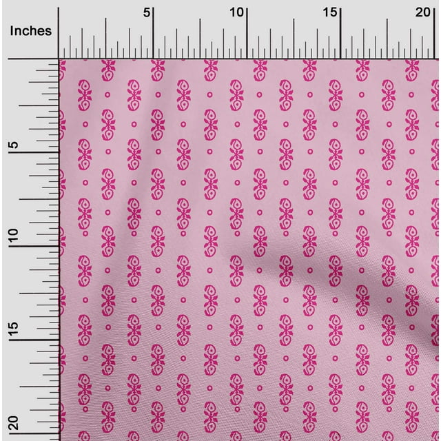 oneOone Cotton Silk Fabric Circle|Leaves & Paisley Block Print Sewing Fabric BTY 42 Inch Wide