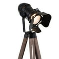 thumbnail image 2 of 55 Inch Floor Lamp with Tripod Style Wood Frame, Spotlight, Brown and Black, 2 of 5