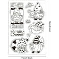 thumbnail image 6 of Summer Beach Gnome Clear Stamps for DIY Cards Making Summer Vocation Gnome Clear Stamp Seals Transparent Stamps for DIY DIY Scrapbooking Photo Album Journal Home Decoration, 6 of 8