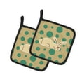 thumbnail image 1 of Carolines Treasures BB7083PTHD Rabbit on Polkadots Pair of Pot Holders, 1 of 1