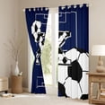 thumbnail image 3 of Feelyou Initial X Letter Curtains Pack of 2 (42x84 Each), Football Sport Curtains Blackout, 3 of 6