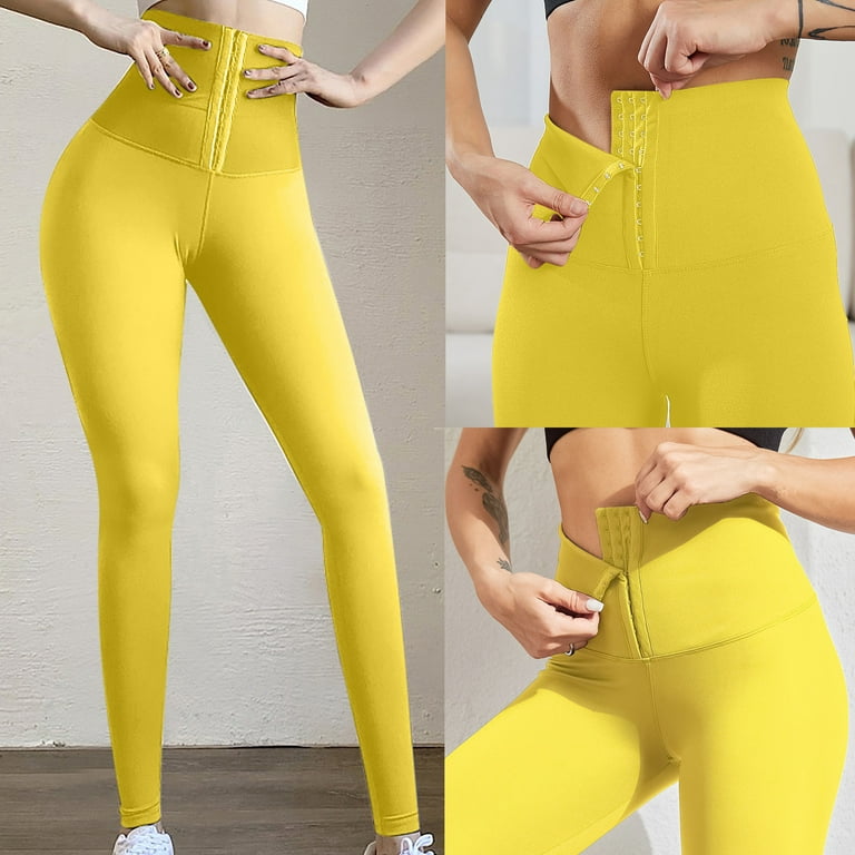 Bigersell Women's Shaping Straight Yoga Pants Yoga Full Length Pants Women  Yoga Pants Bubble Lifting Athletic Lounge Pants Tights Solid Color Slimming