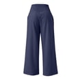 thumbnail image 5 of Seductiva Soft Leggings for Women Linen Pants Women Summer Wide Leg Pants Drawstring Elastic Waist Pants High Waisted Pants Casual Beach Trousers Loose Casual Pants, 5 of 5