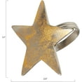 thumbnail image 3 of Saro Lifestyle Gold Texture Star Napkin Ring (Set of 4), 3 of 5