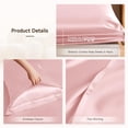 thumbnail image 4 of THXSILK 4 Pcs Silk Sheet Set, Luxury Bedding Sets, 1 Fitted Sheet, 1 Flat Sheet & 2 Pillowcase, 100% Natural Mulberry Silk,Queen Size, 4 of 8
