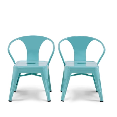 Mainstays Graham Kids Metal Industrial Chair Set of 2, Multiple Colors
