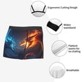 thumbnail image 3 of Sikiie Red And Blue Fire Dragon C Print Men's Boxer Briefs, Elastic Waistband Boxer Briefs Leggings-Small, 3 of 5