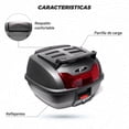 thumbnail image 4 of Caja PORTA EQUIPAJE para moto Kinlley 40L Negro con Respaldo y Base de carga, 4 of 5