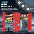 thumbnail image 4 of Metal Storage Cabinet with Lock, Tall Garage Storage Cabinet with Doors and Adjustable Shelves, Steel Locking Cabinets for Office, Home, Garage,, School, 4 of 16