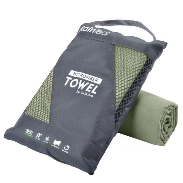 Toalla de microfibra Rainleaf, de secado rápido, superabsorbente, 40 x 70 cm