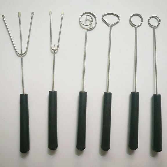 Masteelf 6PCS Stainless Steel Chocolate Candy Dipping Fork Fondue DIY Decorating Tools