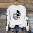 thumbnail image 4 of Mceream Game Day Sweatshirt Women Football Funny Graphic Shirt Knit Game Day Pullover Tops Casual Long Sleeve Football Season Shirt White M, 4 of 5
