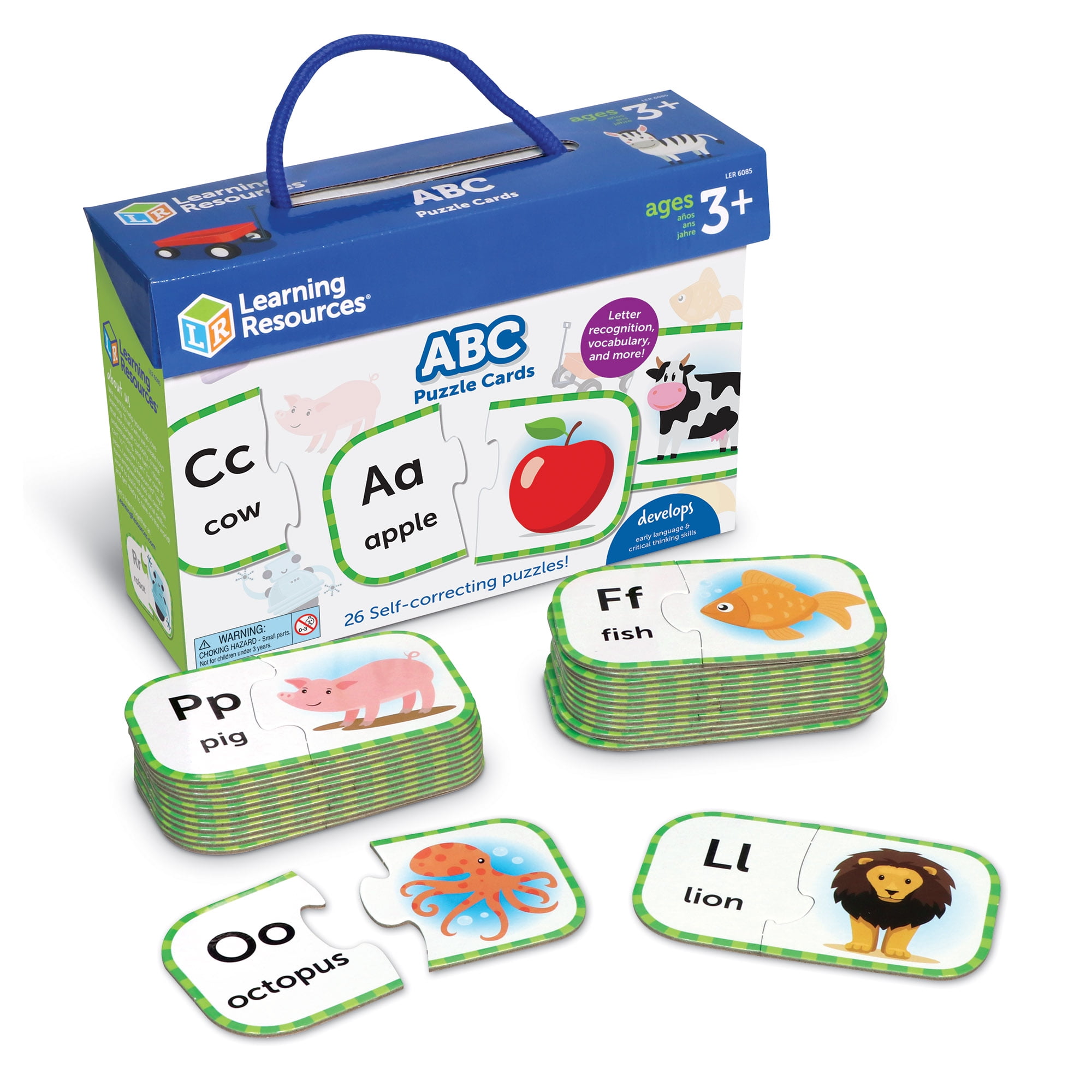 Learning Resources ABC Puzzle Cards, Kindergarten Readniness, Boys