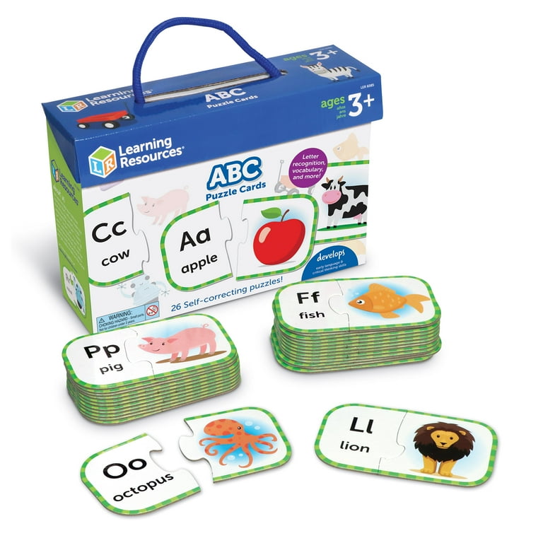 A.B.C. セット Learning Resources ABC Puzzle Cards, Kindergarten Readniness, Boys
