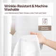 thumbnail image 2 of Seasonwood White Waffle Shower Curtain Striped Fabric Shower Curtains for Bathroom with 12 Metal Hooks,84"Wx72"H, 2 of 9